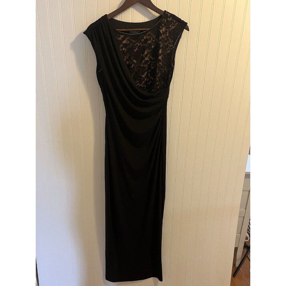Black Maxi Dress Women’s Size 6 Slinky Sexy Formal Cruise Stretch Classy Glam
